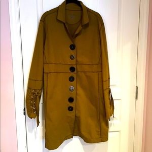 Neon Buddha green duster coat